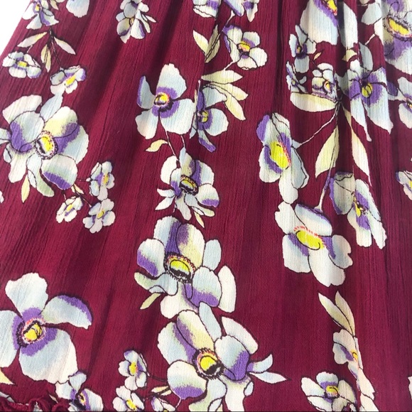 Free People Red Floral Boho Maxi Dress - Picture 5 of 8